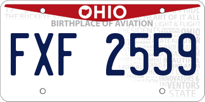 OH license plate FXF2559