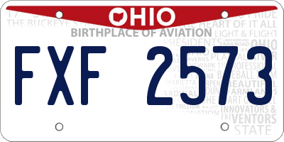 OH license plate FXF2573
