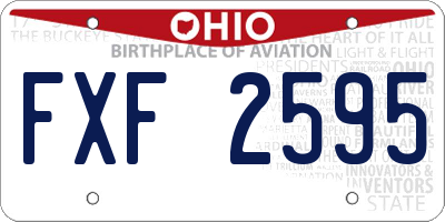 OH license plate FXF2595