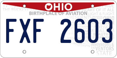 OH license plate FXF2603