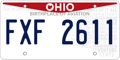 OH license plate FXF2611