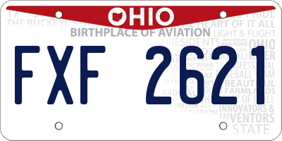 OH license plate FXF2621