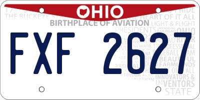 OH license plate FXF2627