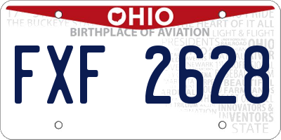 OH license plate FXF2628