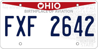 OH license plate FXF2642