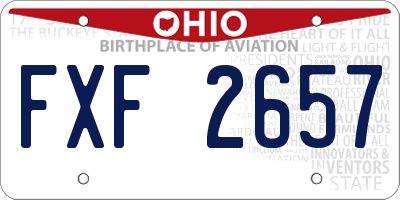 OH license plate FXF2657