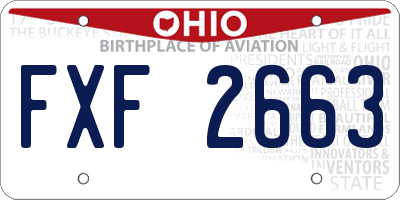 OH license plate FXF2663