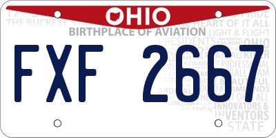 OH license plate FXF2667