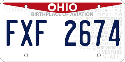 OH license plate FXF2674