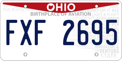 OH license plate FXF2695