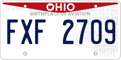 OH license plate FXF2709