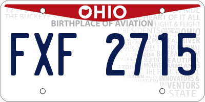 OH license plate FXF2715