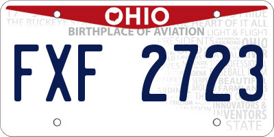 OH license plate FXF2723