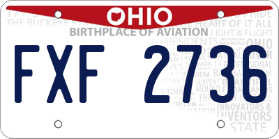 OH license plate FXF2736