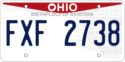 OH license plate FXF2738