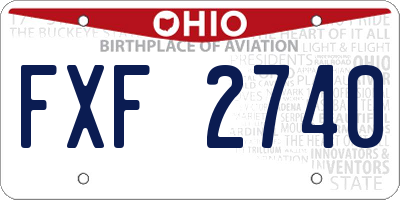 OH license plate FXF2740