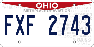 OH license plate FXF2743