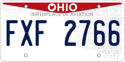 OH license plate FXF2766