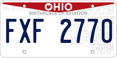 OH license plate FXF2770