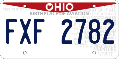 OH license plate FXF2782