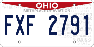 OH license plate FXF2791