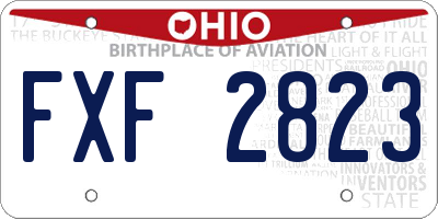 OH license plate FXF2823
