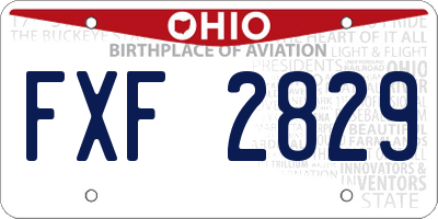 OH license plate FXF2829
