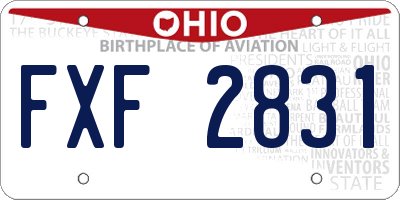 OH license plate FXF2831