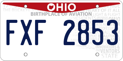 OH license plate FXF2853