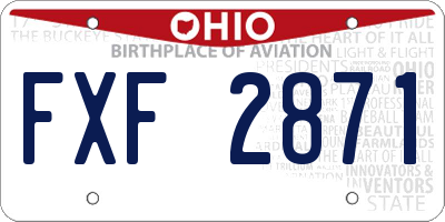 OH license plate FXF2871