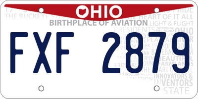OH license plate FXF2879
