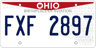 OH license plate FXF2897