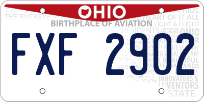OH license plate FXF2902