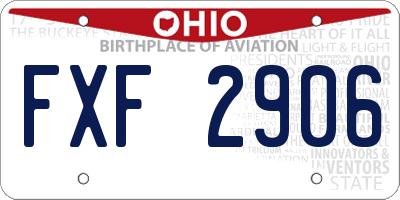 OH license plate FXF2906