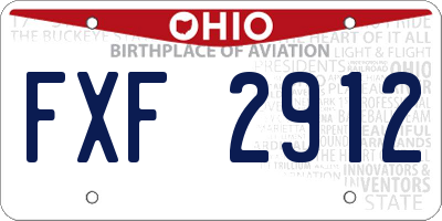 OH license plate FXF2912