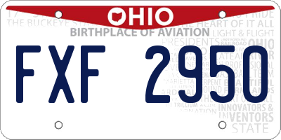 OH license plate FXF2950
