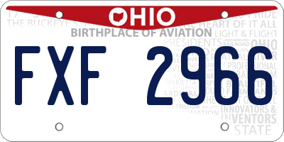 OH license plate FXF2966