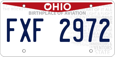 OH license plate FXF2972