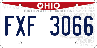 OH license plate FXF3066