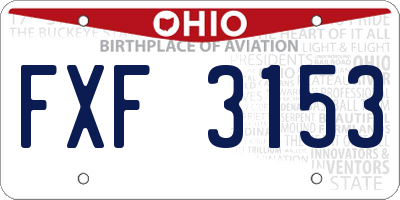 OH license plate FXF3153