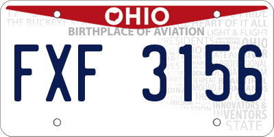 OH license plate FXF3156