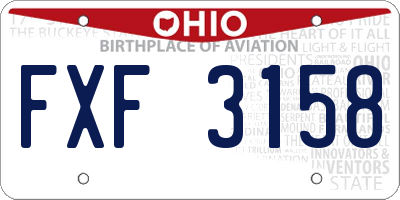 OH license plate FXF3158