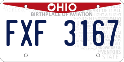 OH license plate FXF3167