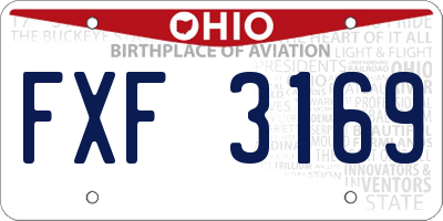 OH license plate FXF3169