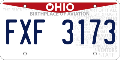 OH license plate FXF3173