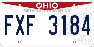 OH license plate FXF3184