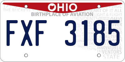 OH license plate FXF3185
