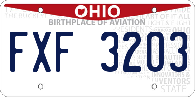 OH license plate FXF3203