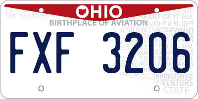 OH license plate FXF3206