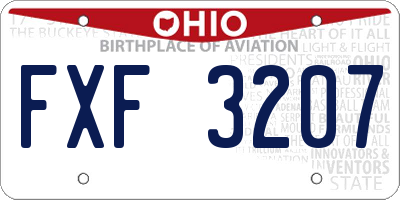 OH license plate FXF3207